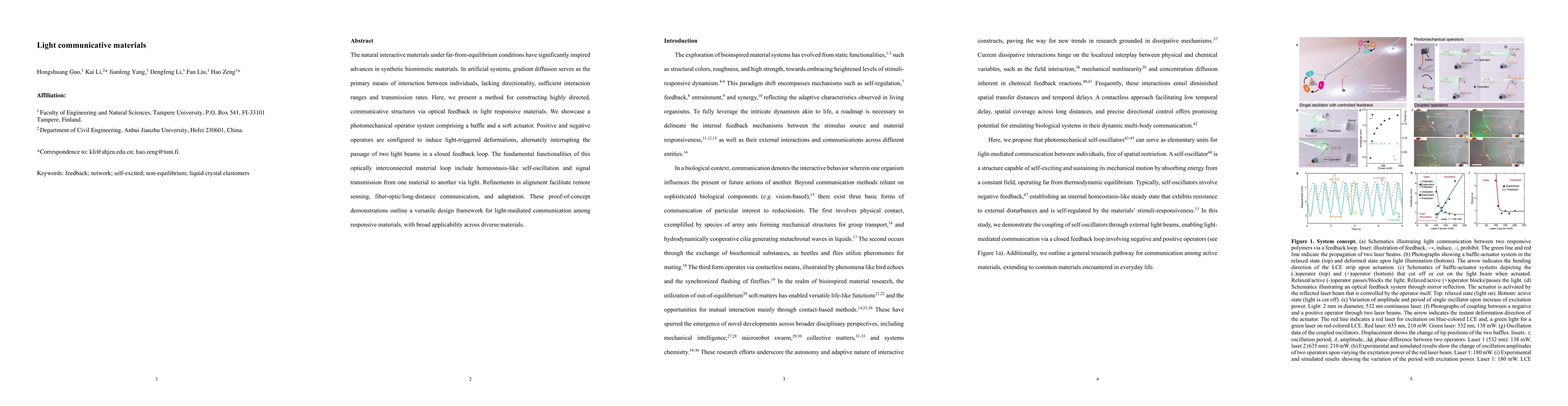 Thumbnail for Light communicative materials