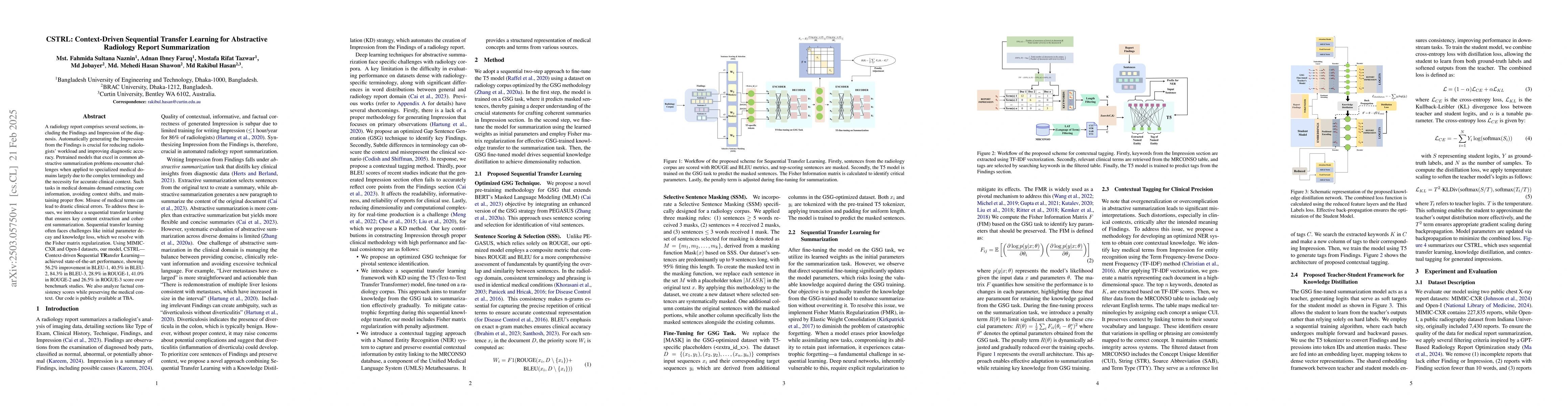 Thumbnail for CSTRL: Context-Driven Sequential Transfer Learning for Abstractive
  Radiology Report Summarization