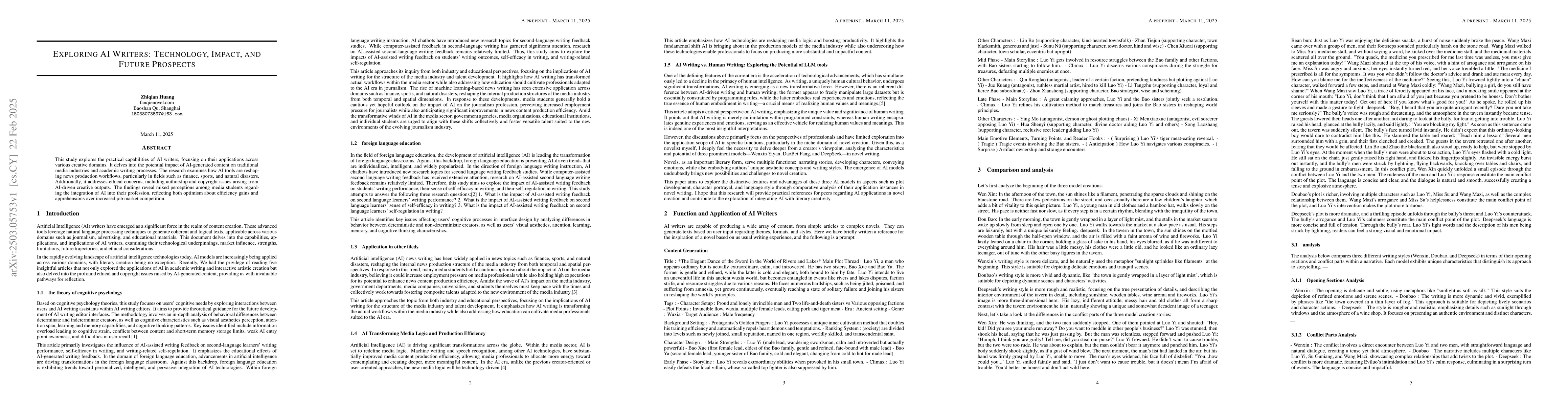 Thumbnail for Exploring AI Writers: Technology, Impact, and Future Prospects