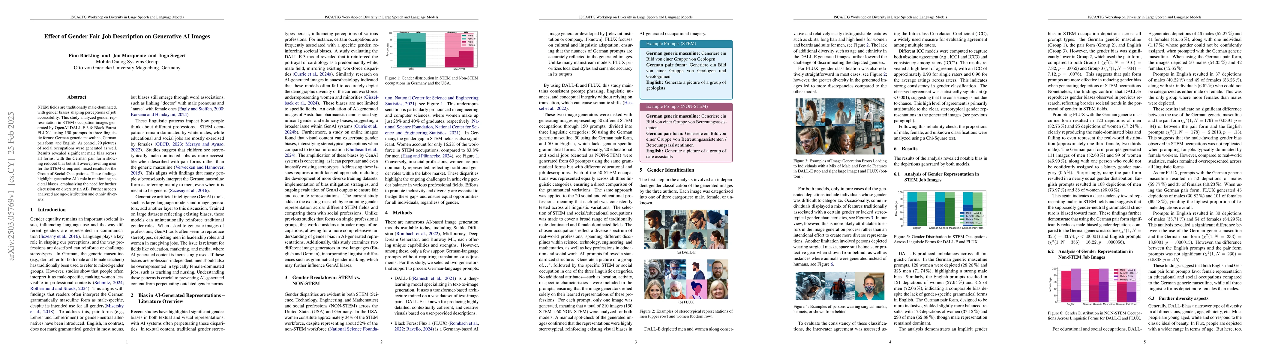 Thumbnail for Effect of Gender Fair Job Description on Generative AI Images