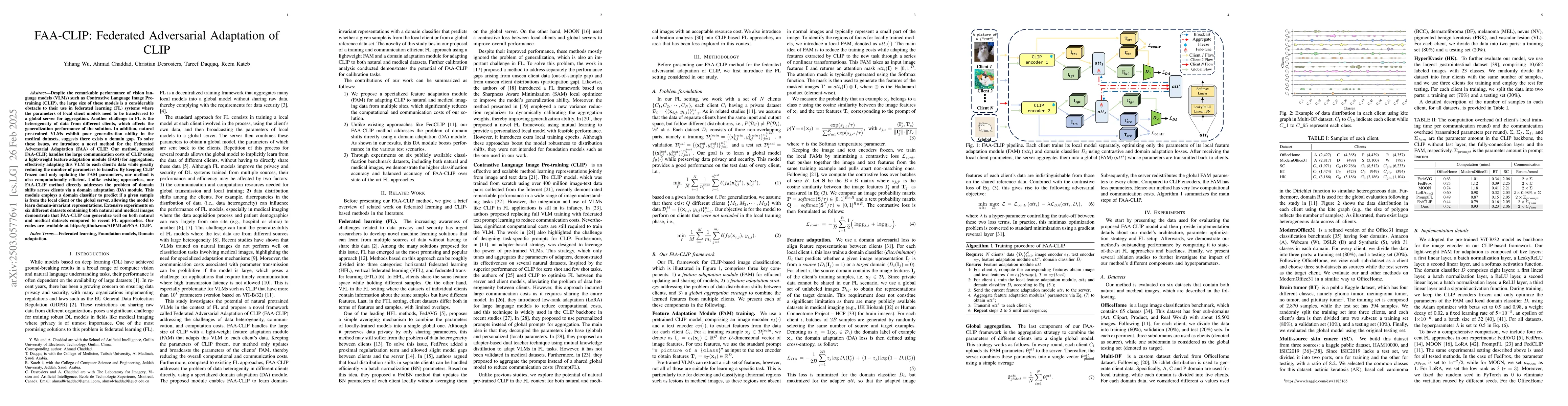 Thumbnail for FAA-CLIP: Federated Adversarial Adaptation of CLIP