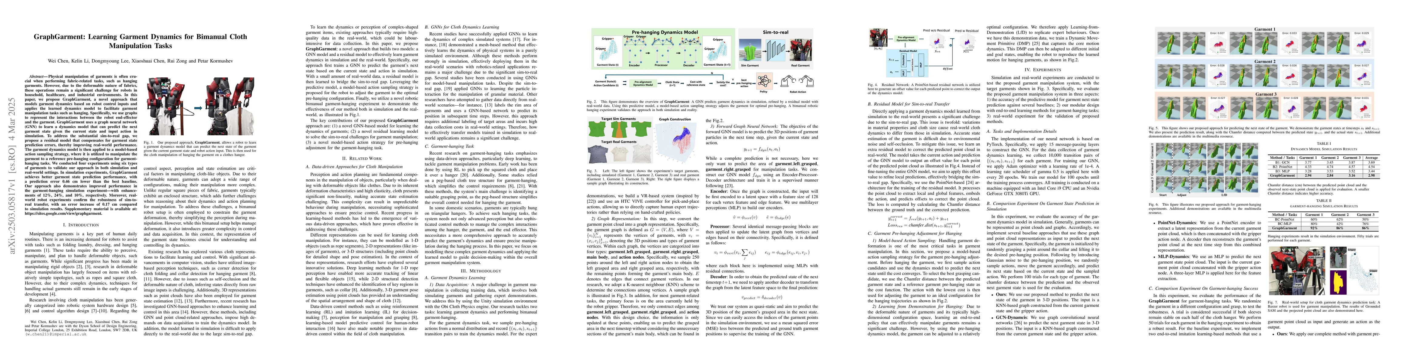 Thumbnail for GraphGarment: Learning Garment Dynamics for Bimanual Cloth Manipulation
  Tasks