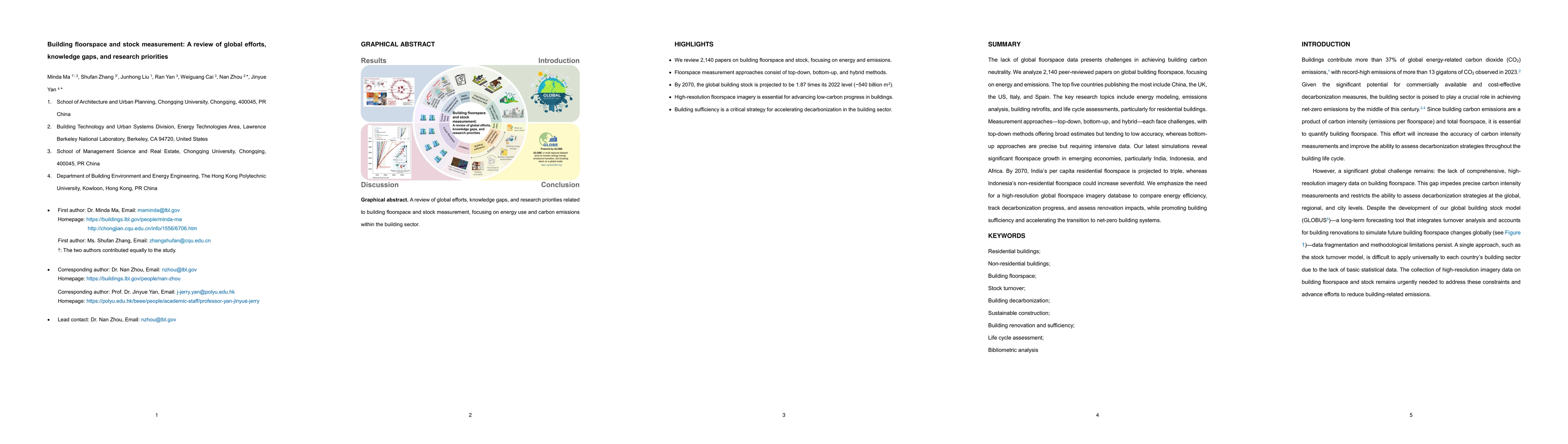 Thumbnail for Building floorspace and stock measurement: A review of global efforts,
  knowledge gaps, and research priorities