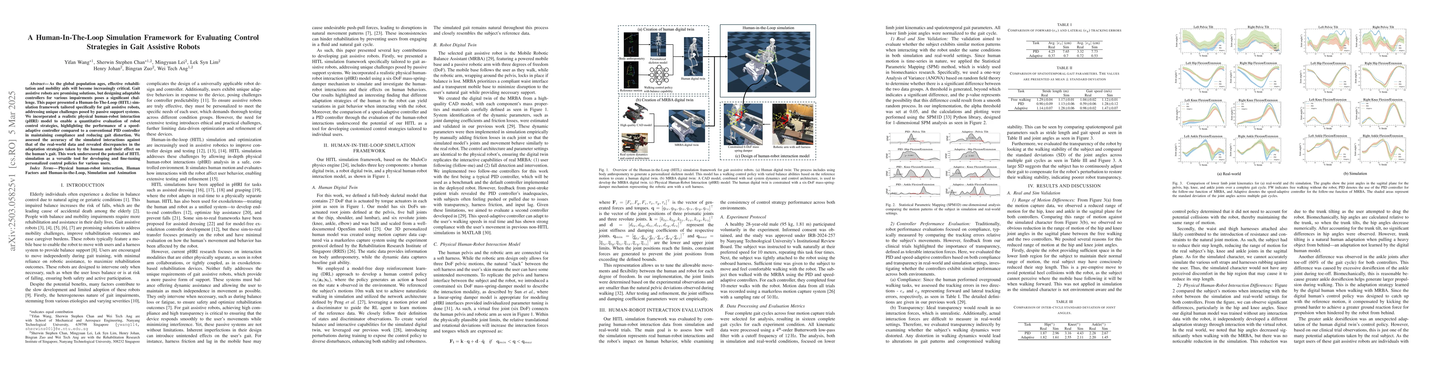 Thumbnail for A Human-In-The-Loop Simulation Framework for Evaluating Control
  Strategies in Gait Assistive Robots