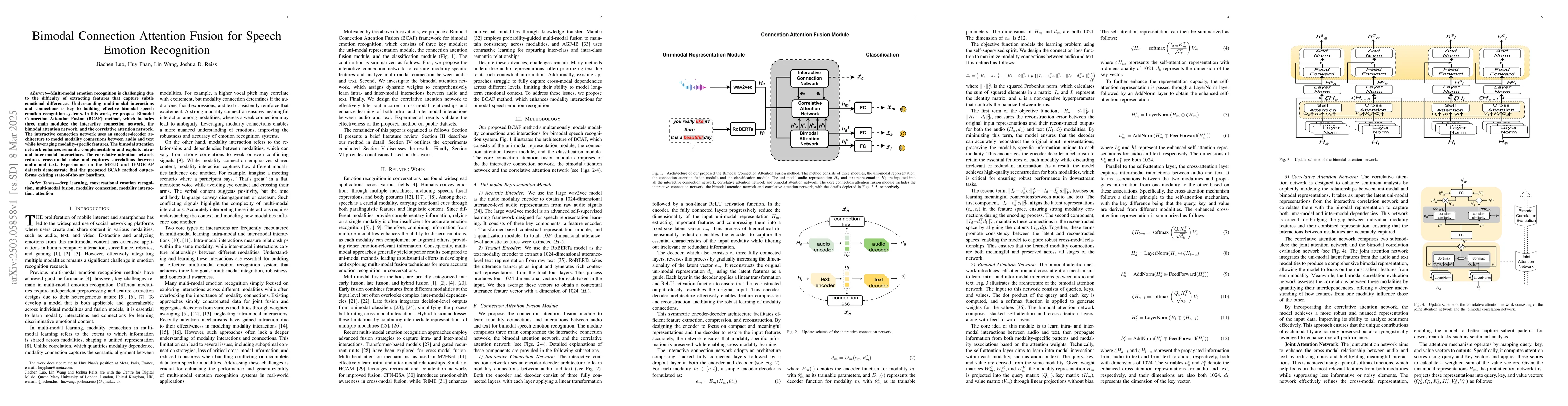 Thumbnail for Bimodal Connection Attention Fusion for Speech Emotion Recognition
