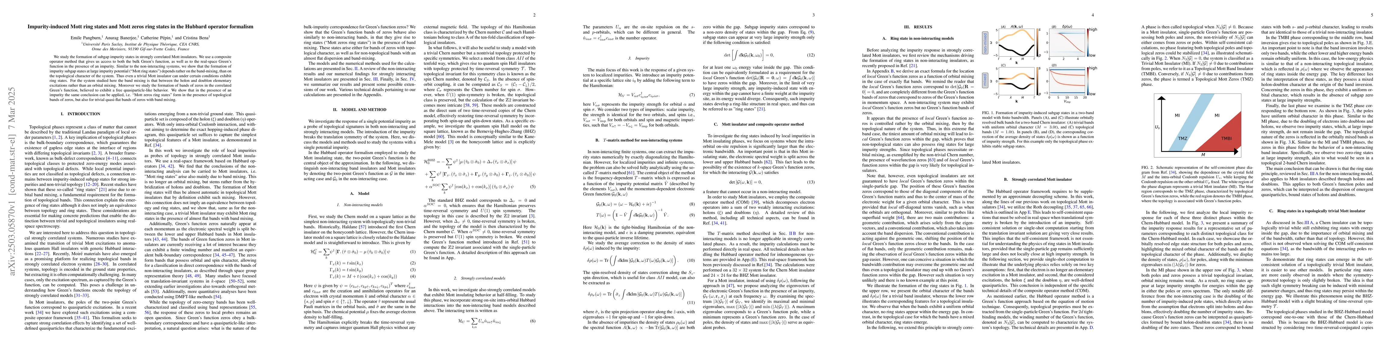 Thumbnail for Impurity-induced Mott ring states and Mott zeros ring states in the
  Hubbard operator formalism