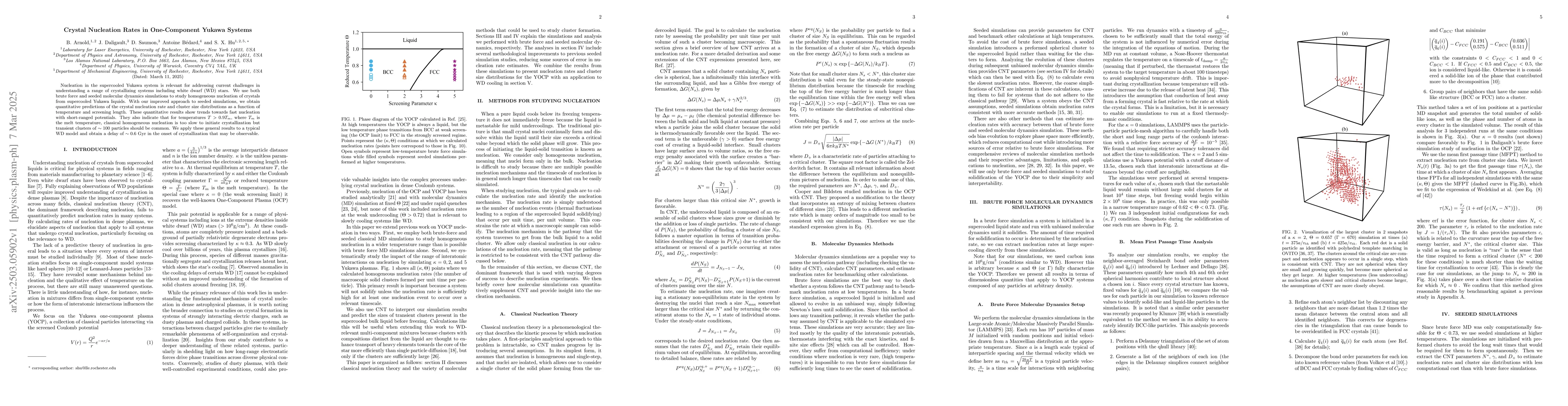Thumbnail for Crystal nucleation rates in one-component Yukawa systems