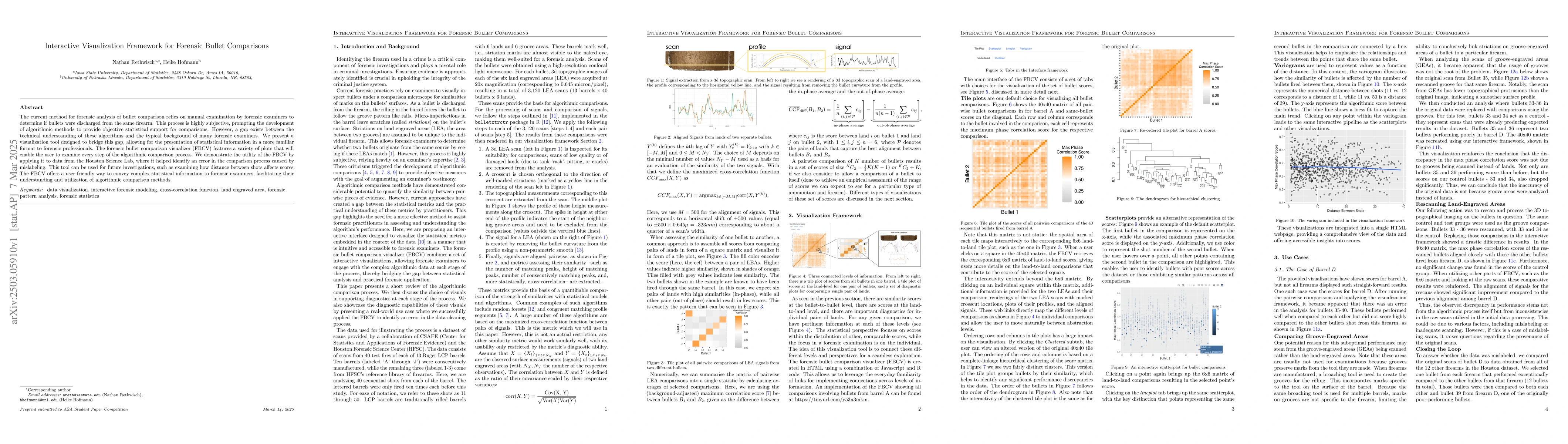 Thumbnail for Interactive Visualization Framework for Forensic Bullet Comparisons