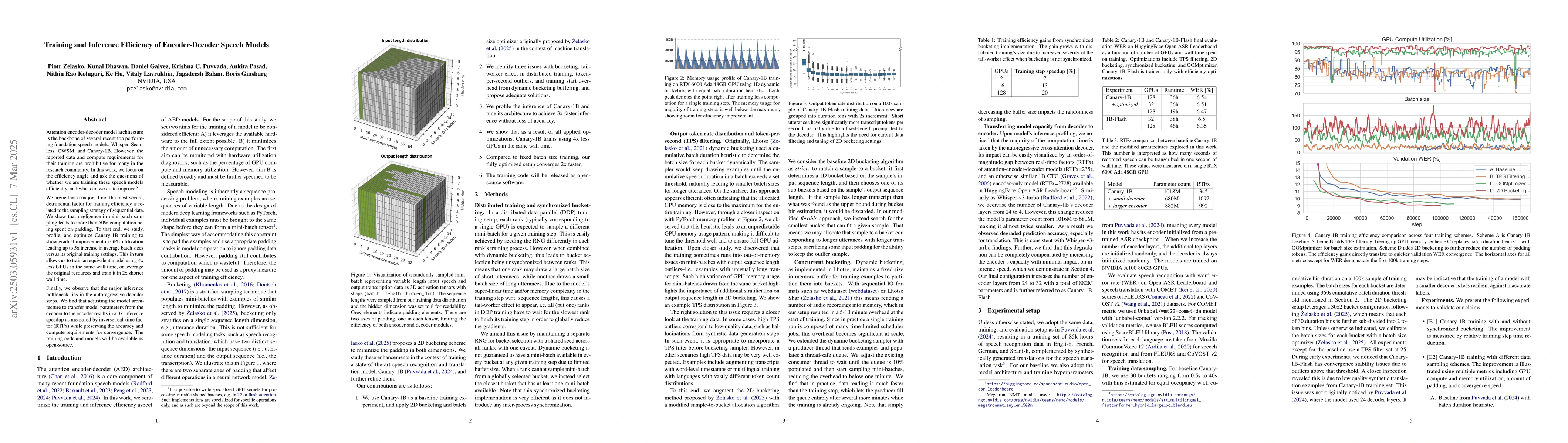 Thumbnail for Training and Inference Efficiency of Encoder-Decoder Speech Models