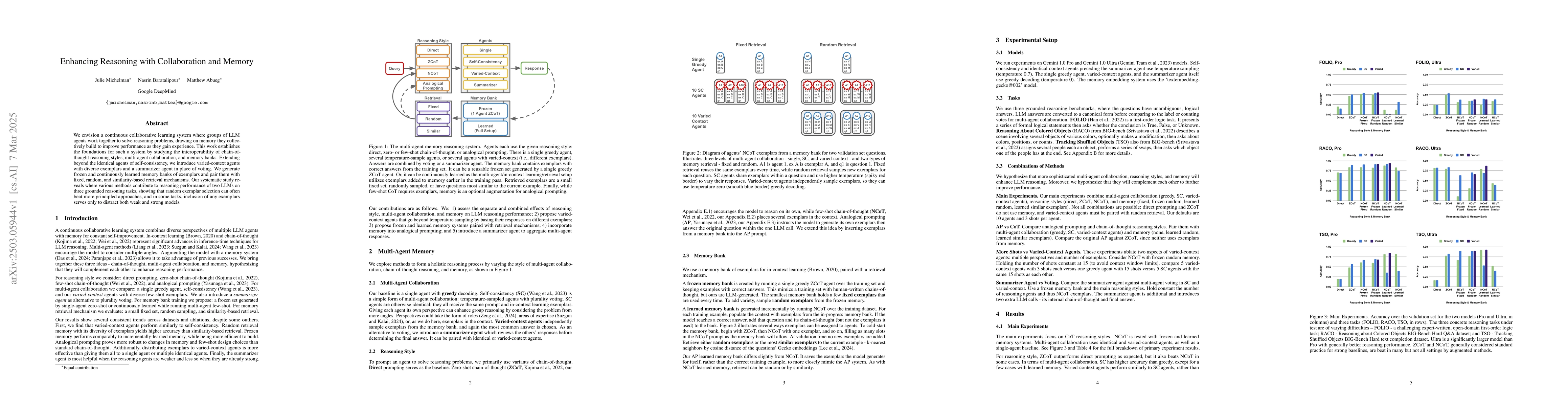 Thumbnail for Enhancing Reasoning with Collaboration and Memory