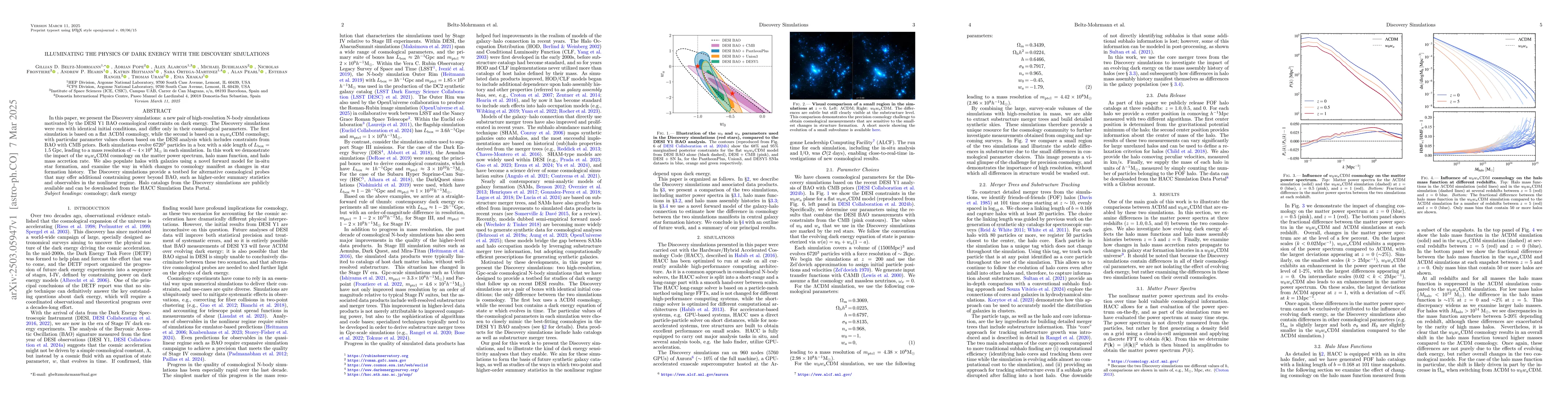 Thumbnail for Illuminating the Physics of Dark Energy with the Discovery Simulations