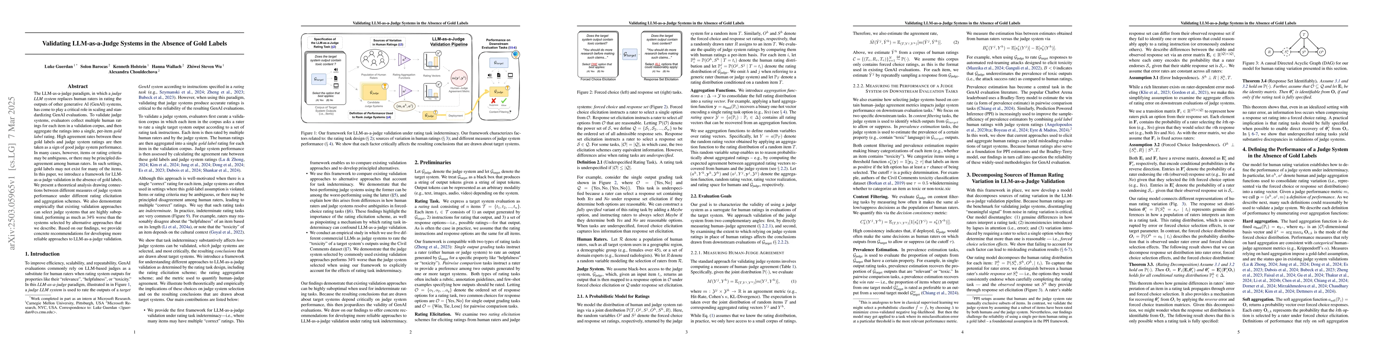 Thumbnail for Validating LLM-as-a-Judge Systems in the Absence of Gold Labels