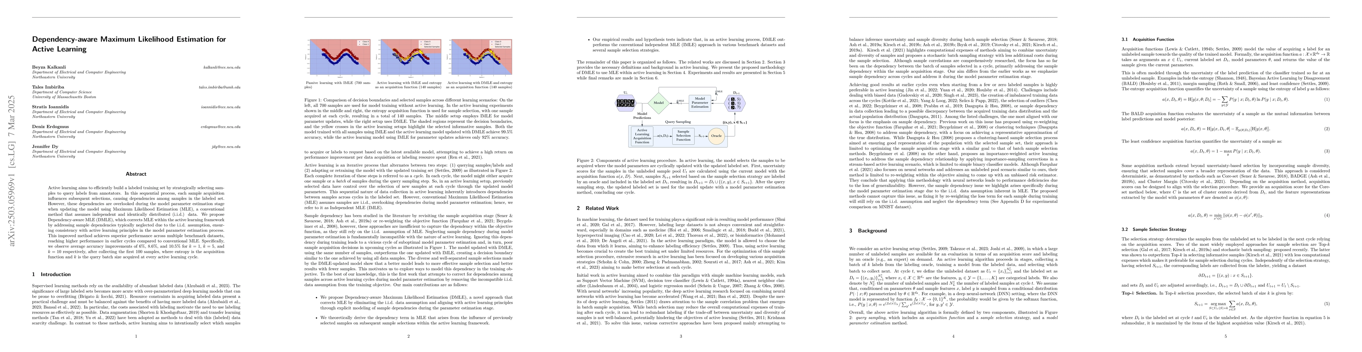 Thumbnail for Dependency-aware Maximum Likelihood Estimation for Active Learning