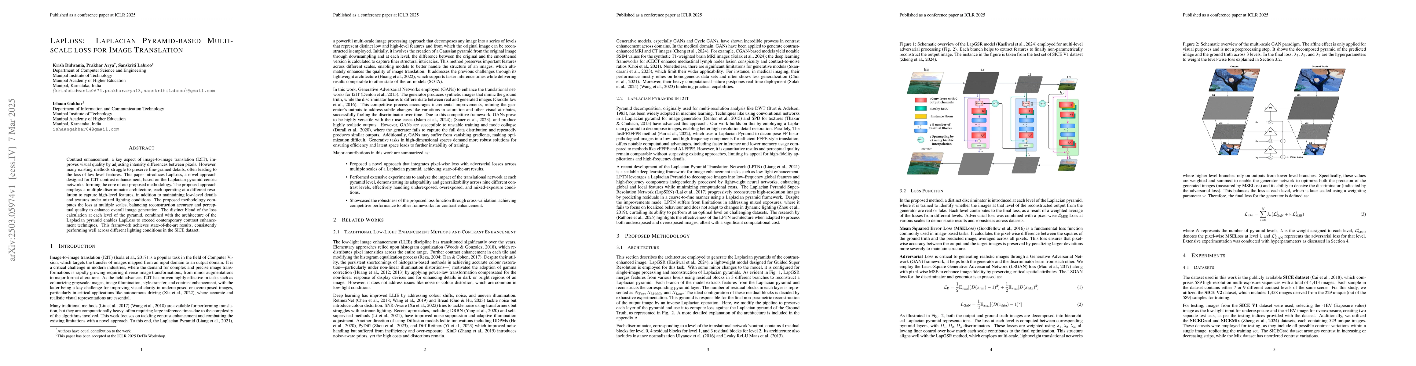Thumbnail for LapLoss: Laplacian Pyramid-based Multiscale loss for Image Translation