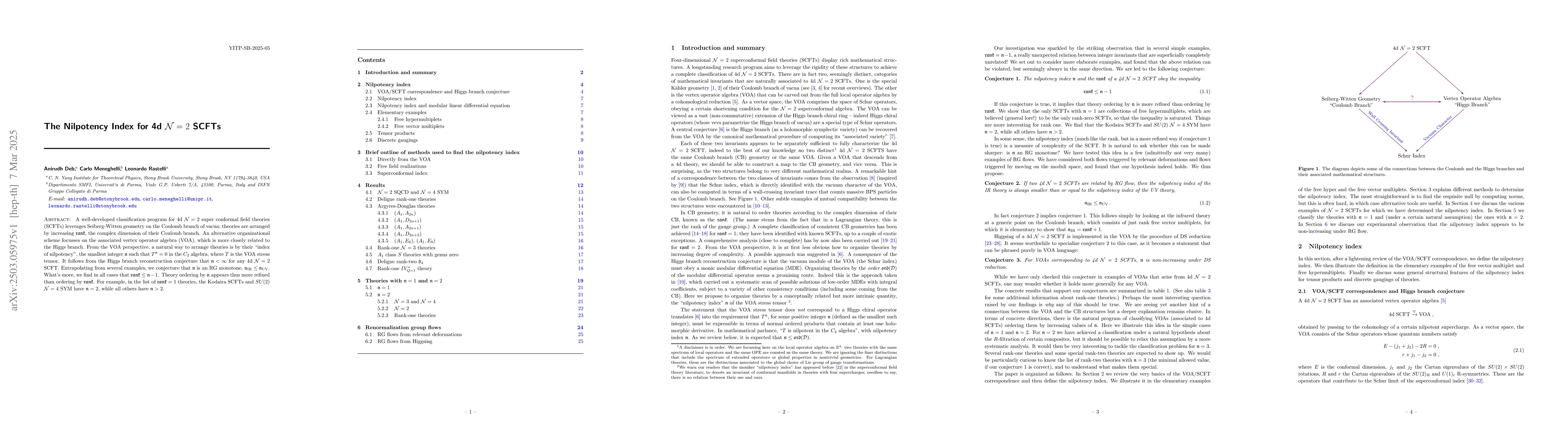 Thumbnail for The Nilpotency Index for 4d $\mathcal{N}=2$ SCFTs