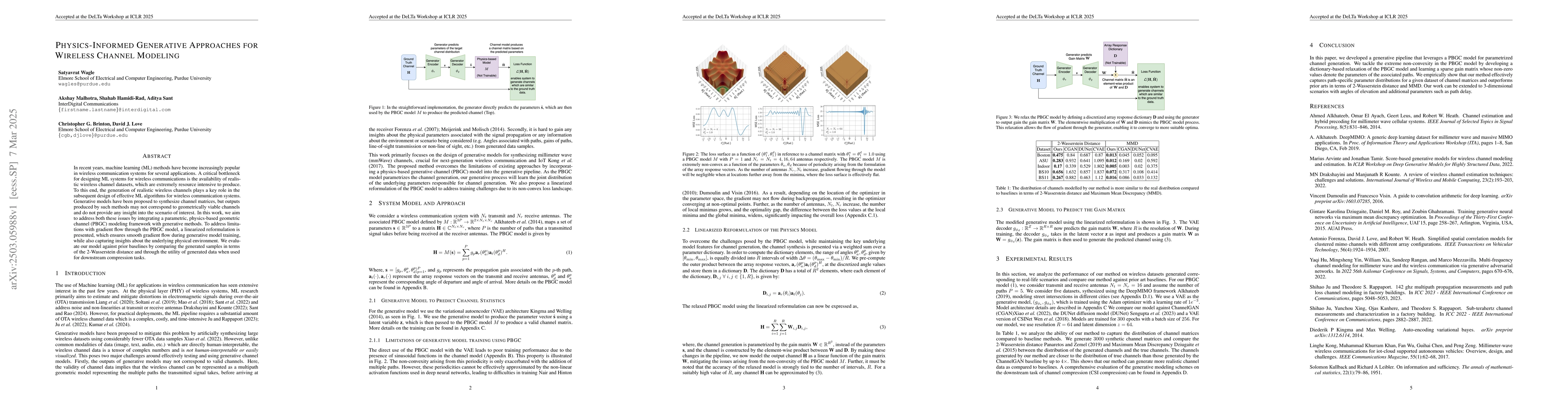 Thumbnail for Physics-Informed Generative Approaches for Wireless Channel Modeling