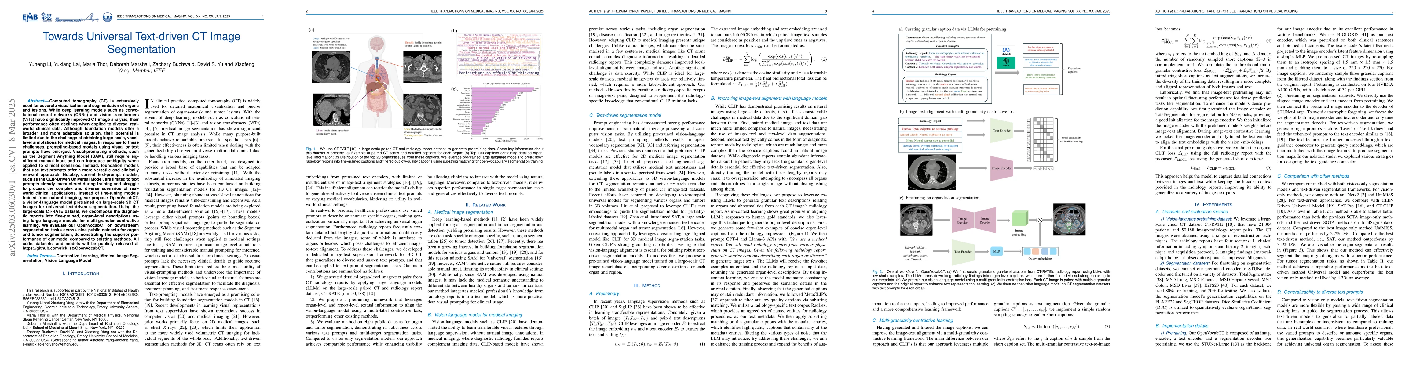 Thumbnail for Towards Universal Text-driven CT Image Segmentation