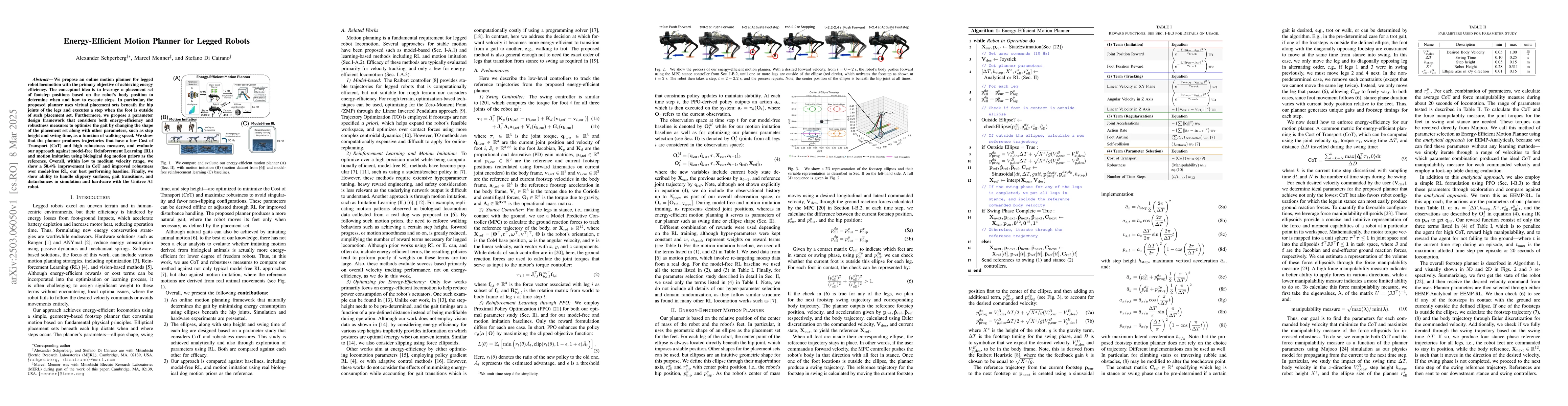 Thumbnail for Energy-Efficient Motion Planner for Legged Robots