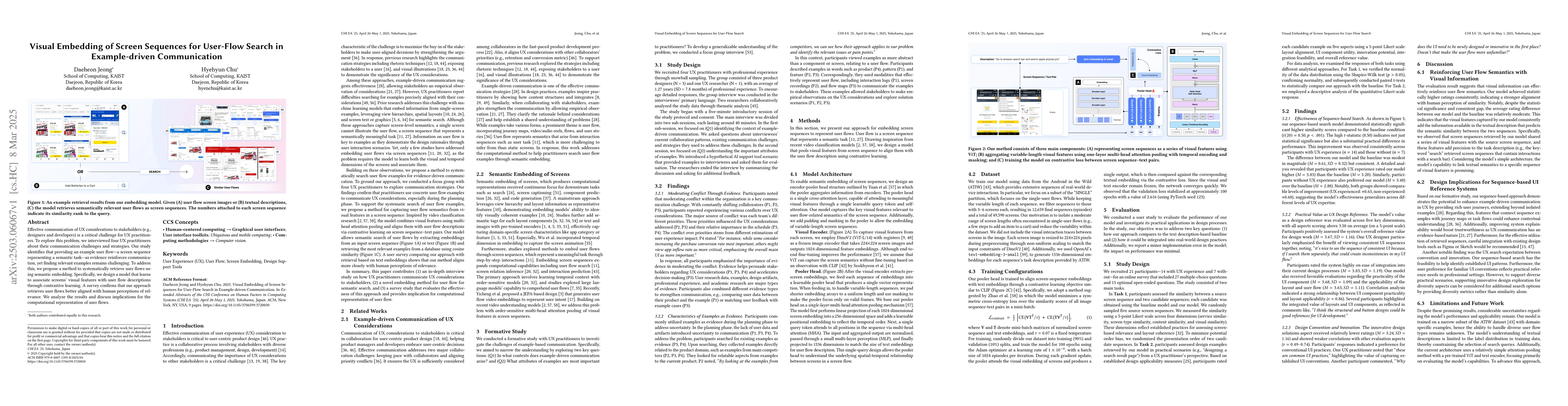 Thumbnail for Visual Embedding of Screen Sequences for User-Flow Search in
  Example-driven Communication