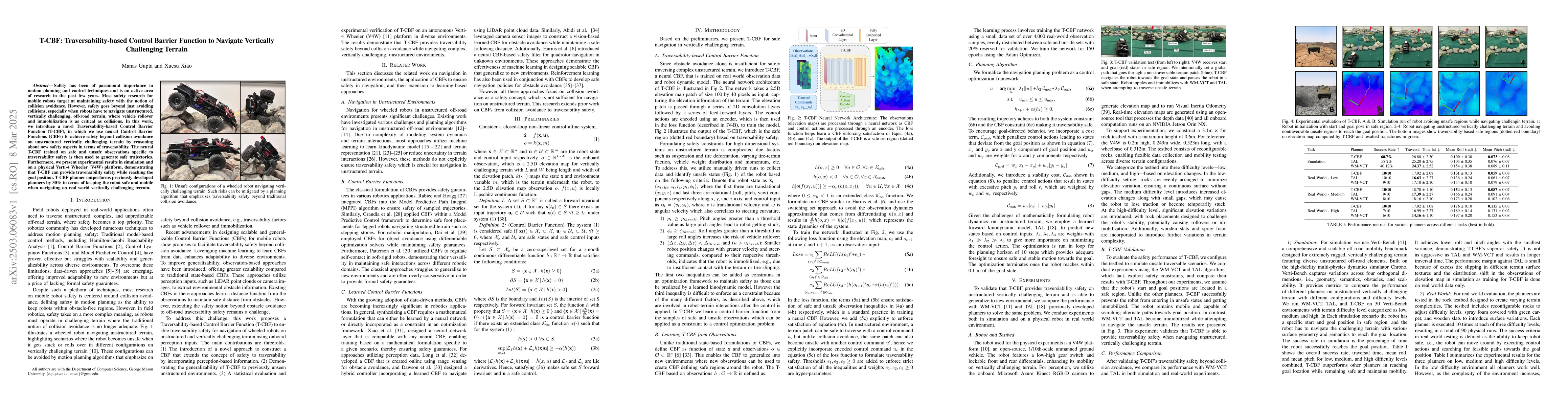 Thumbnail for T-CBF: Traversability-based Control Barrier Function to Navigate
  Vertically Challenging Terrain