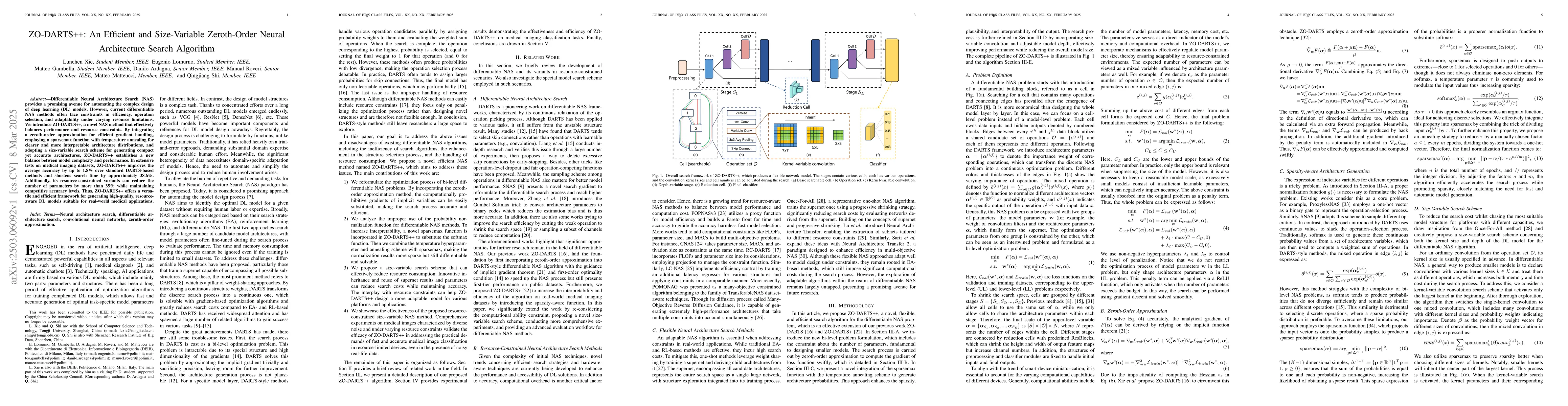 Thumbnail for ZO-DARTS++: An Efficient and Size-Variable Zeroth-Order Neural
  Architecture Search Algorithm