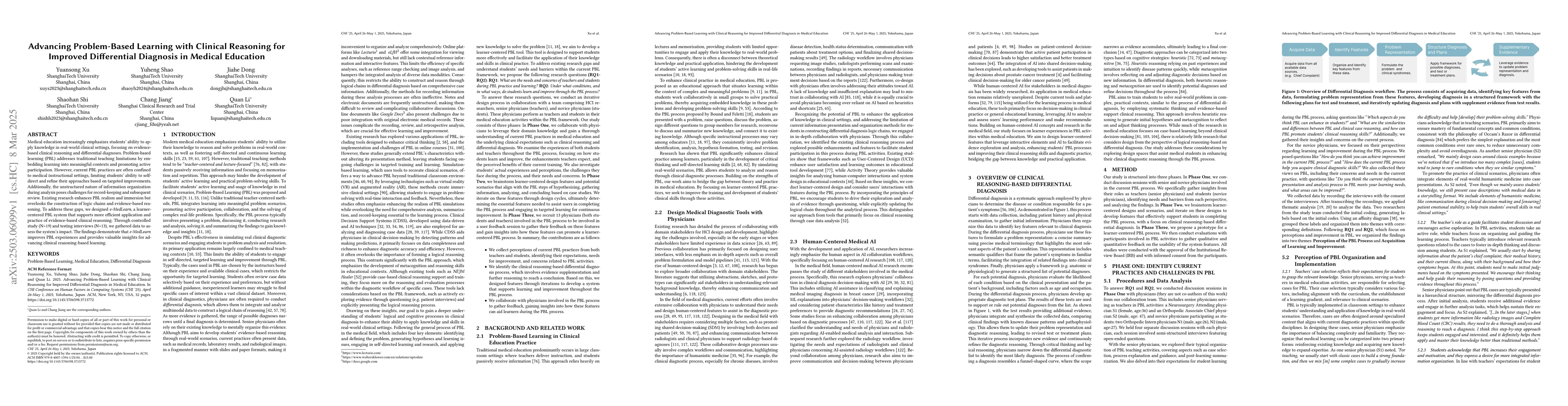 Thumbnail for Advancing Problem-Based Learning with Clinical Reasoning for Improved
  Differential Diagnosis in Medical Education
