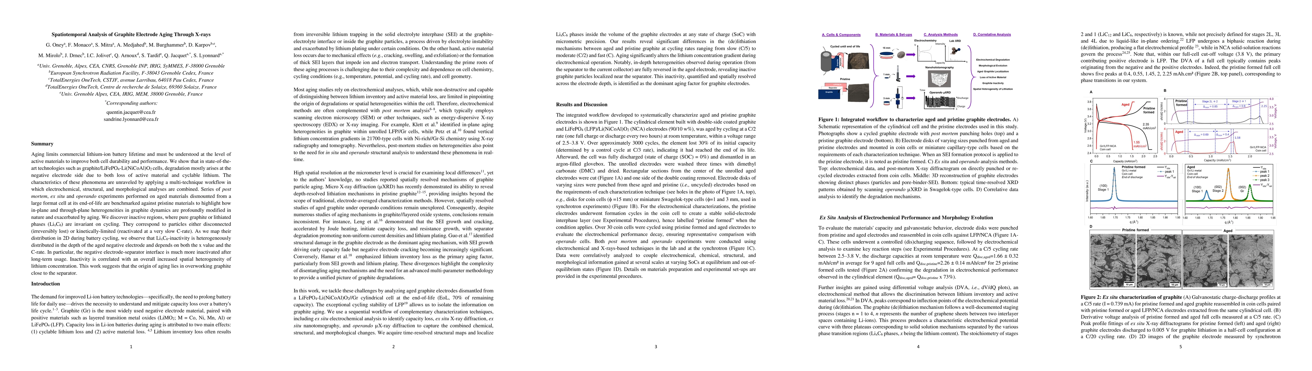 Thumbnail for Spatiotemporal Analysis of Graphite Electrode Aging Through X-rays