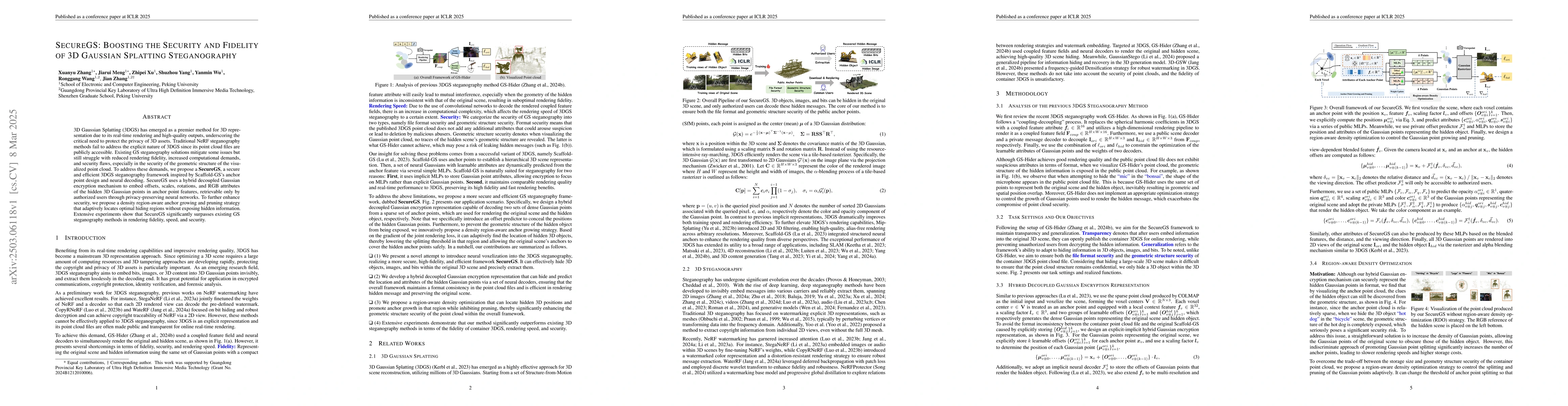 Thumbnail for SecureGS: Boosting the Security and Fidelity of 3D Gaussian Splatting
  Steganography