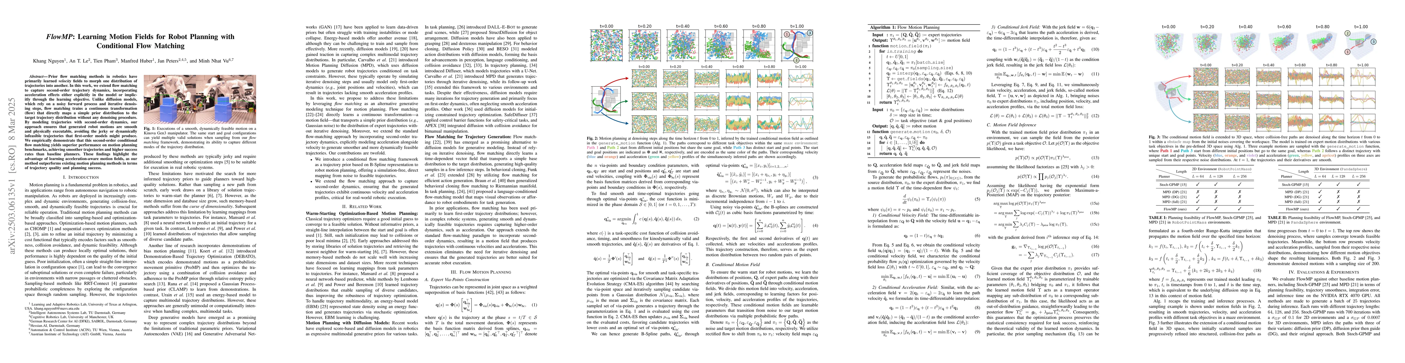 Thumbnail for FlowMP: Learning Motion Fields for Robot Planning with Conditional Flow
  Matching