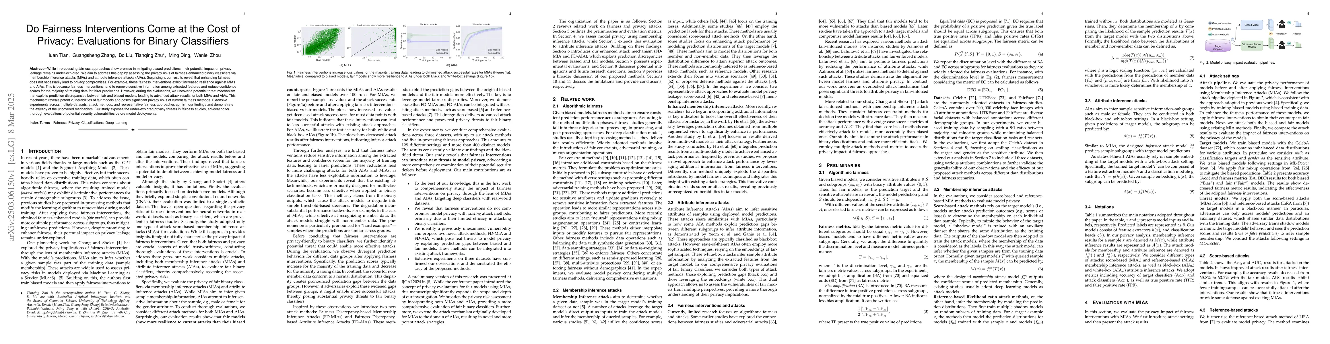 Thumbnail for Do Fairness Interventions Come at the Cost of Privacy: Evaluations for
  Binary Classifiers