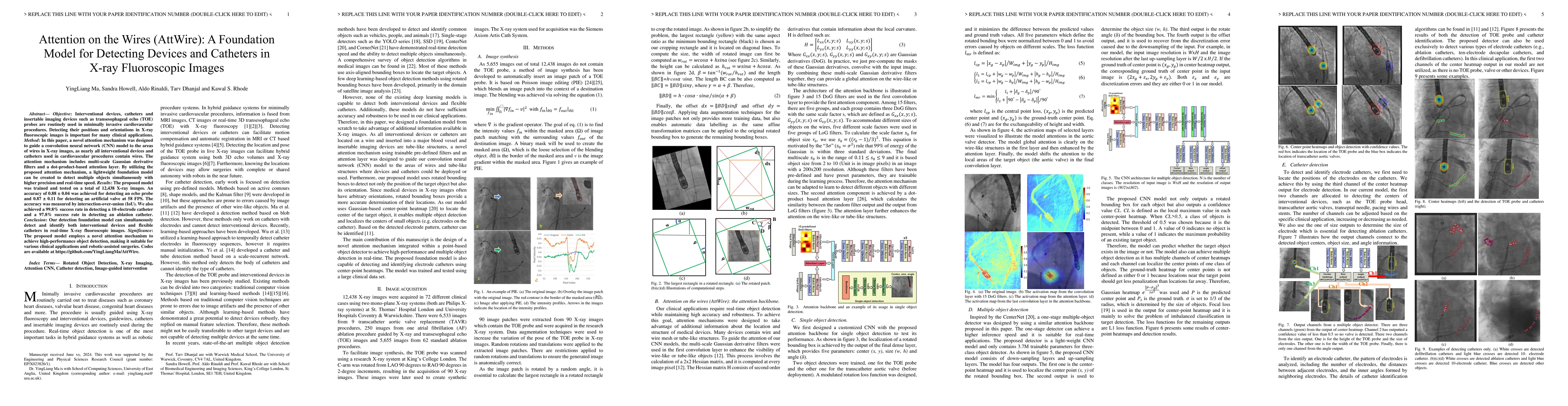 Thumbnail for Attention on the Wires (AttWire): A Foundation Model for Detecting
  Devices and Catheters in X-ray Fluoroscopic Images