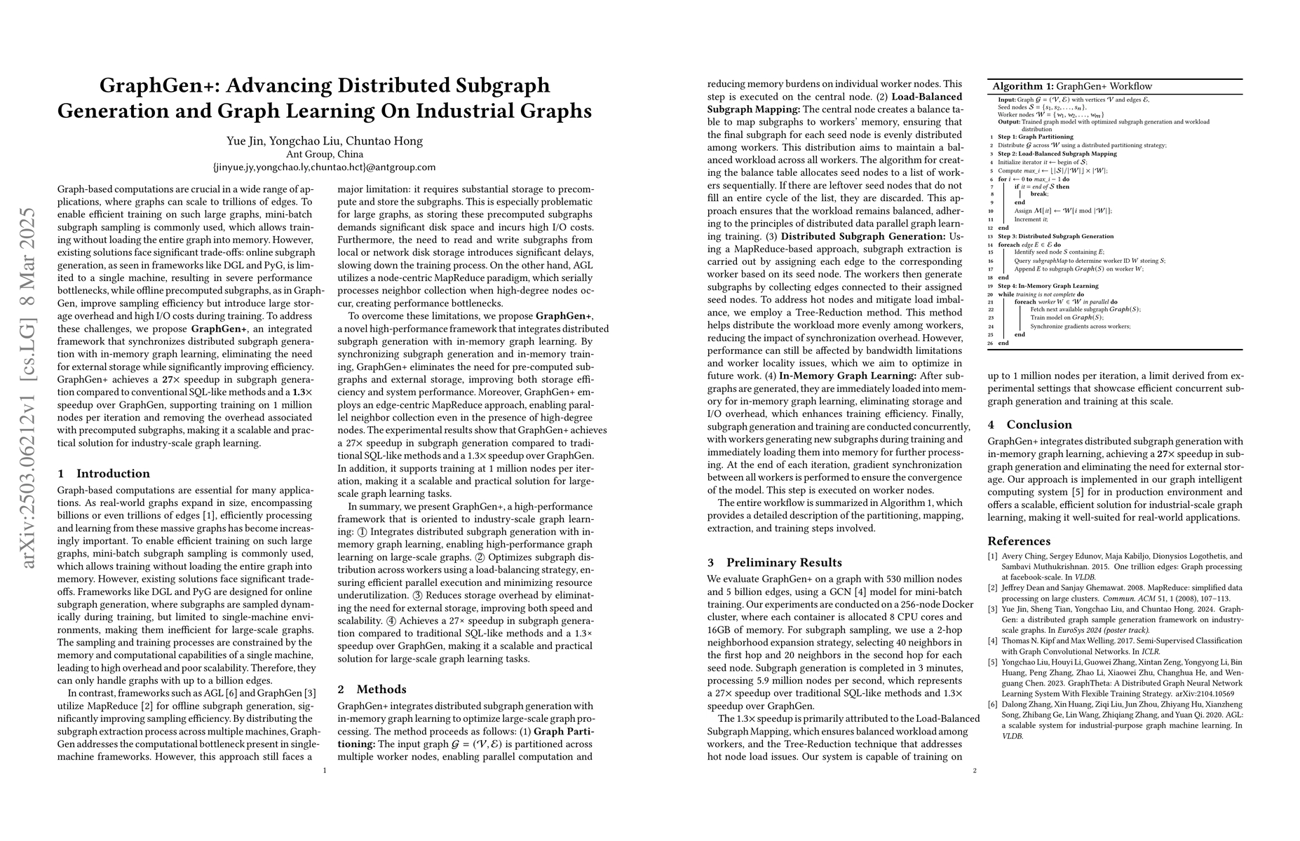 Thumbnail for GraphGen+: Advancing Distributed Subgraph Generation and Graph Learning
  On Industrial Graphs