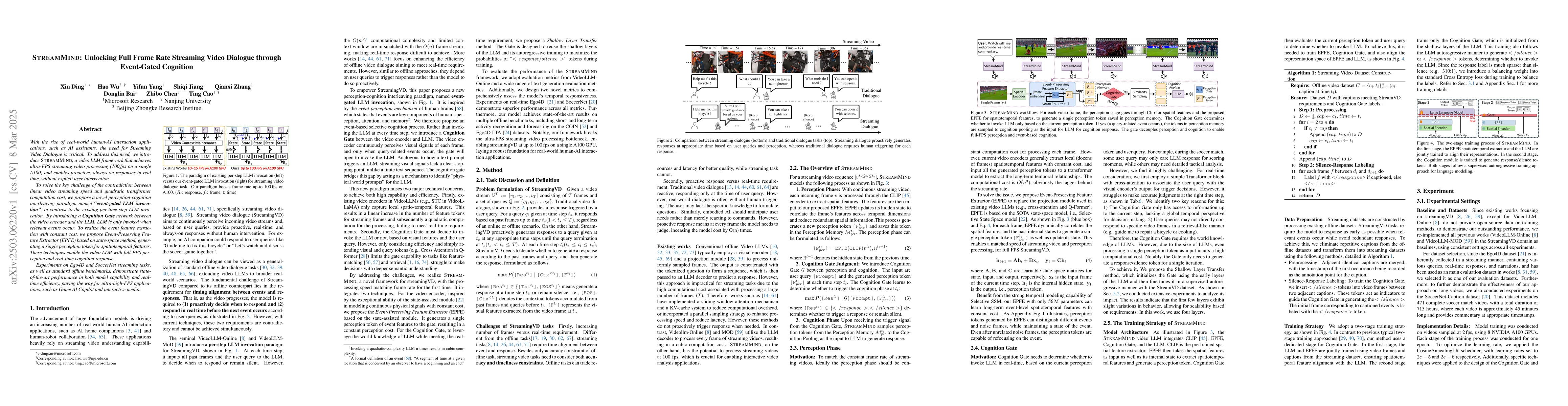 Thumbnail for StreamMind: Unlocking Full Frame Rate Streaming Video Dialogue through
  Event-Gated Cognition