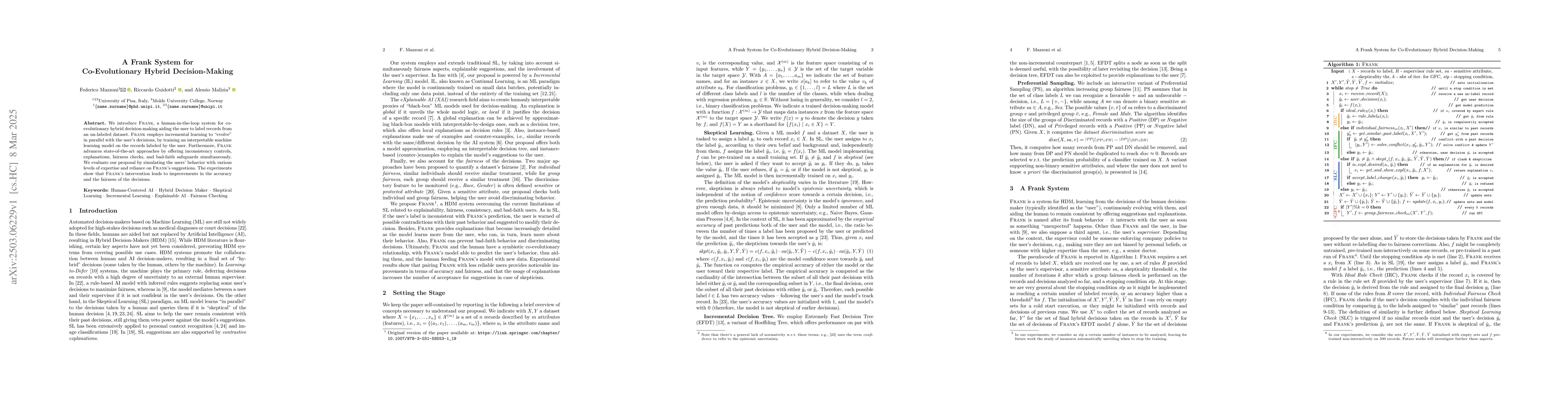 Thumbnail for A Frank System for Co-Evolutionary Hybrid Decision-Making