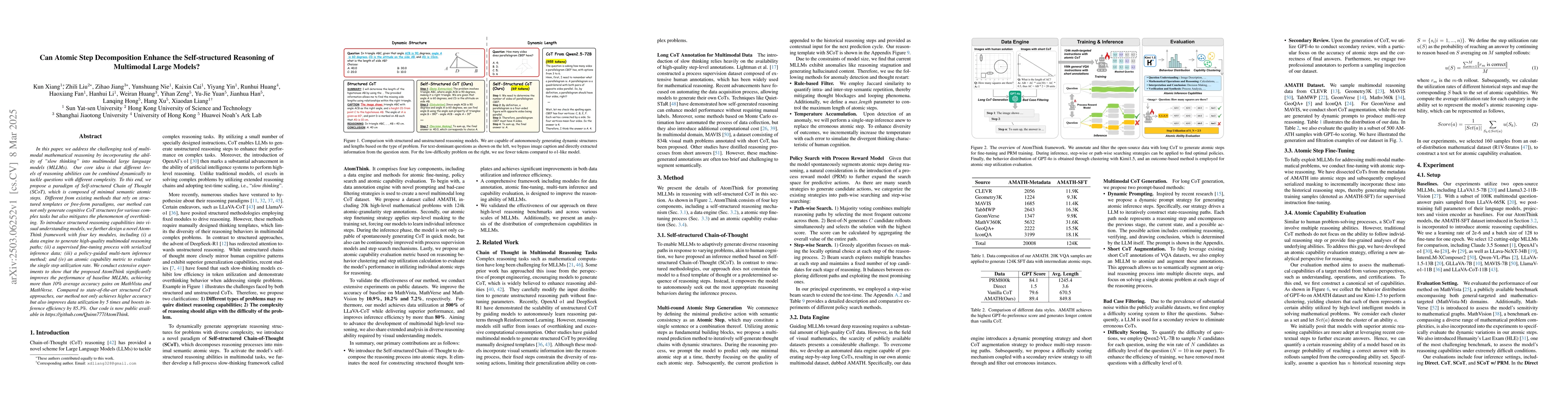 Thumbnail for Can Atomic Step Decomposition Enhance the Self-structured Reasoning of
  Multimodal Large Models?