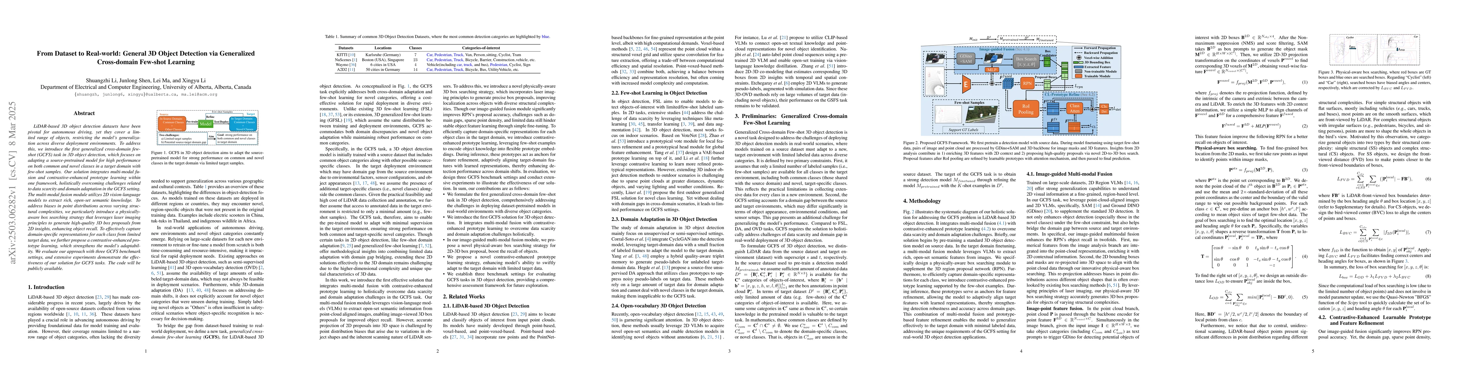 Thumbnail for From Dataset to Real-world: General 3D Object Detection via Generalized
  Cross-domain Few-shot Learning
