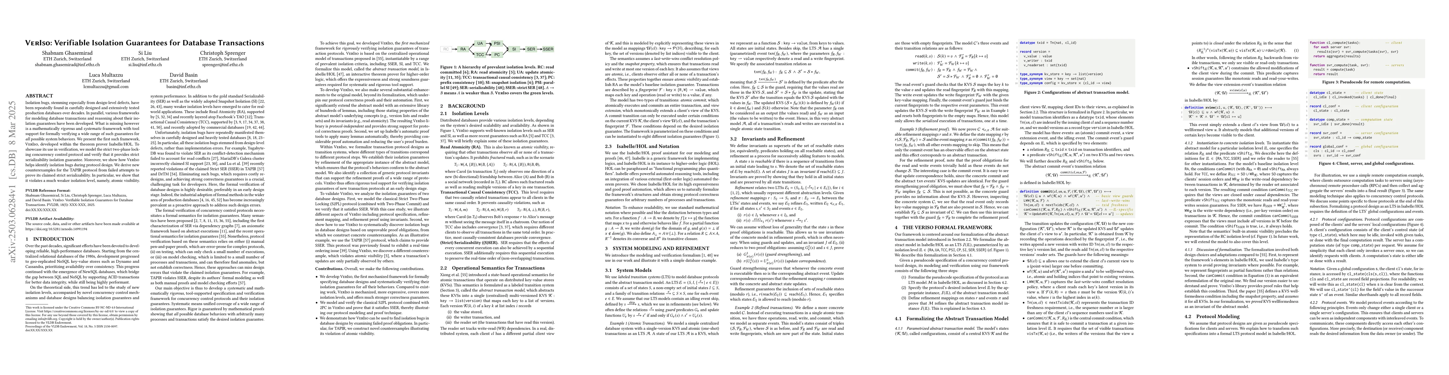 Thumbnail for VerIso: Verifiable Isolation Guarantees for Database Transactions