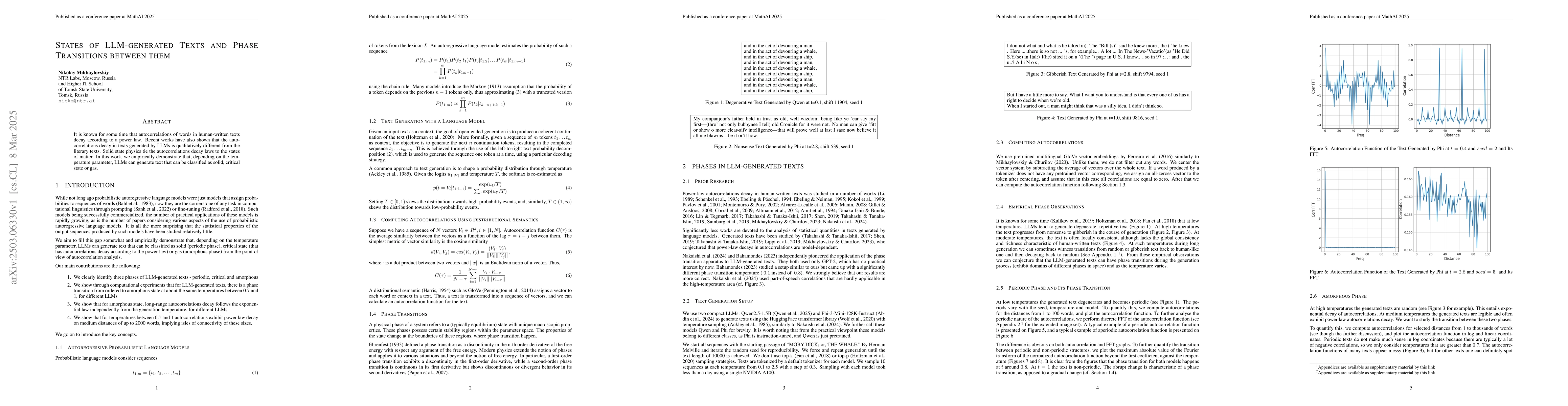 Thumbnail for States of LLM-generated Texts and Phase Transitions between them