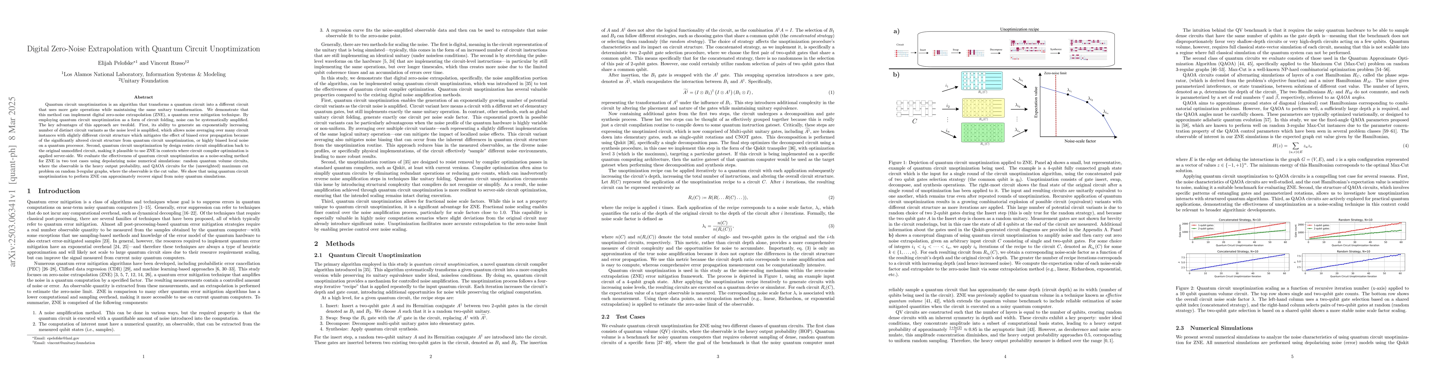 Thumbnail for Digital Zero-Noise Extrapolation with Quantum Circuit Unoptimization