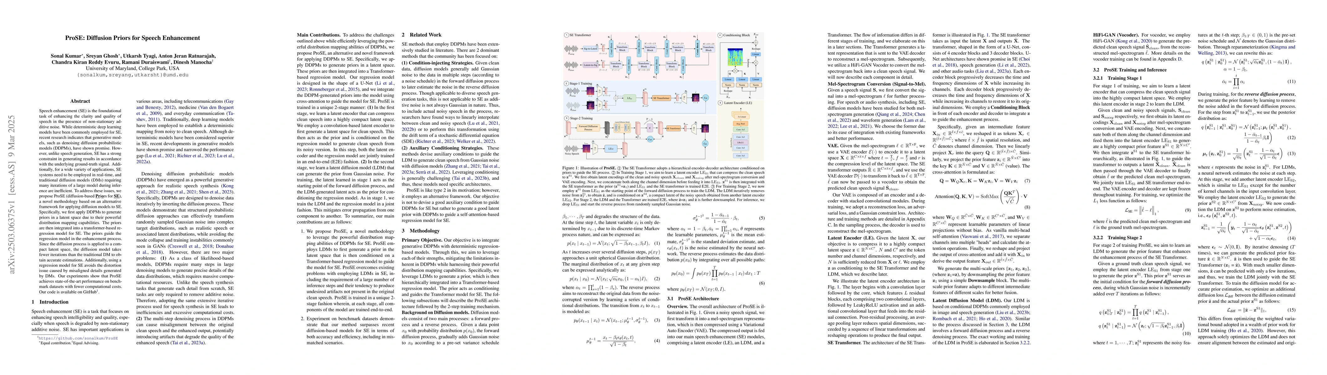 Thumbnail for ProSE: Diffusion Priors for Speech Enhancement