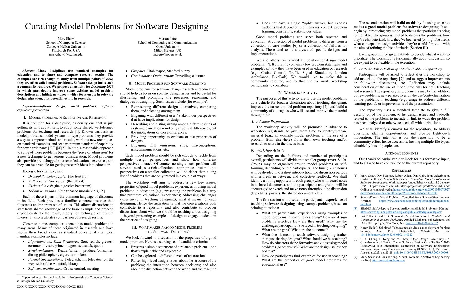 Thumbnail for Curating Model Problems for Software Designing
