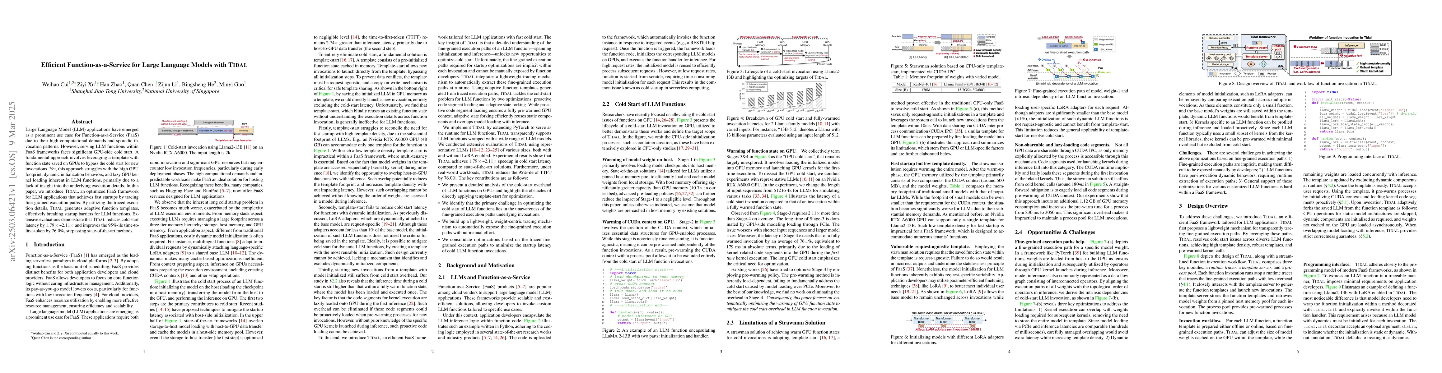 Thumbnail for Efficient Function-as-a-Service for Large Language Models with TIDAL