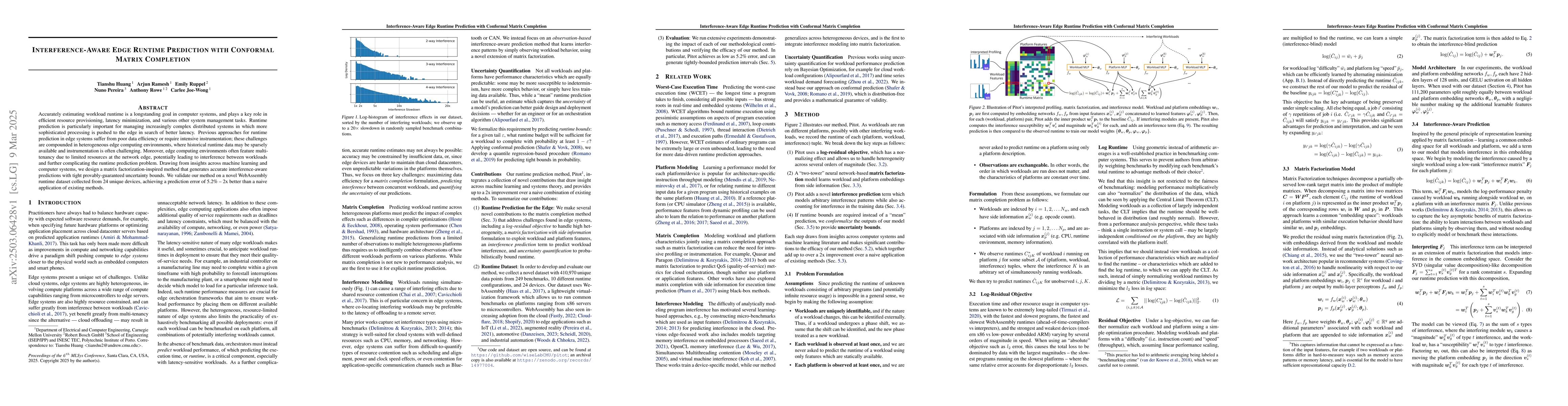 Thumbnail for Interference-Aware Edge Runtime Prediction with Conformal Matrix
  Completion