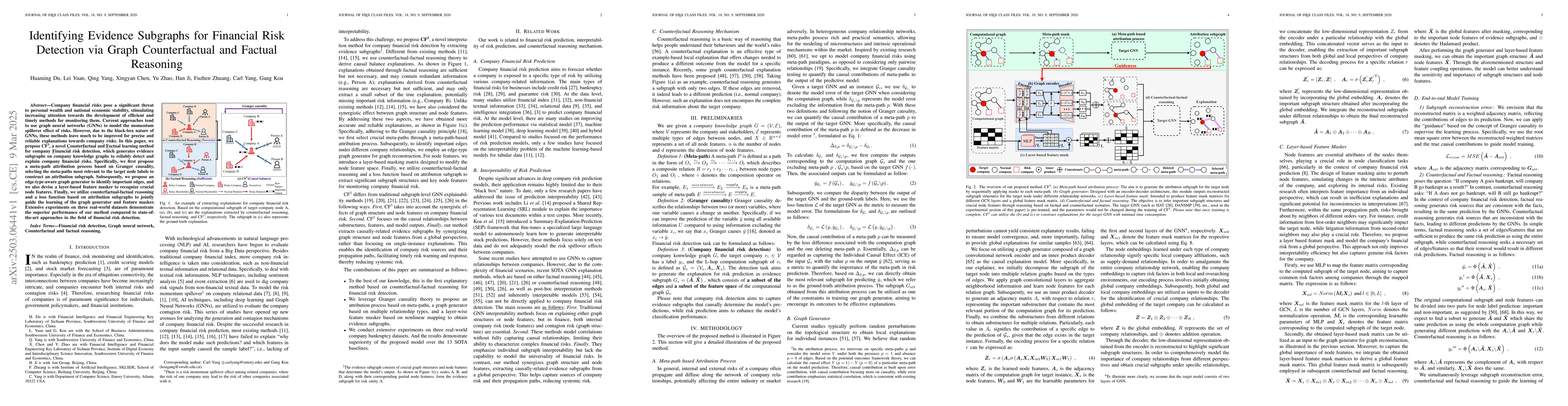 Thumbnail for Identifying Evidence Subgraphs for Financial Risk Detection via Graph
  Counterfactual and Factual Reasoning