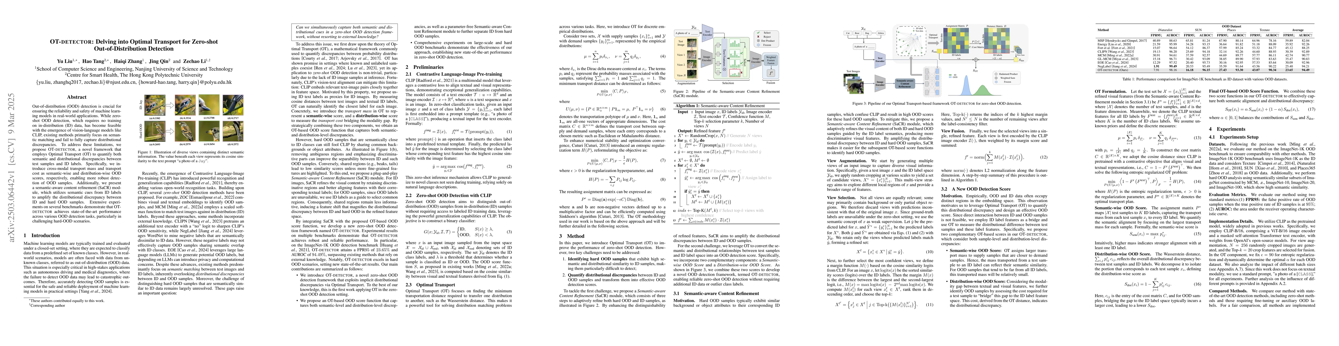 Thumbnail for OT-DETECTOR: Delving into Optimal Transport for Zero-shot
  Out-of-Distribution Detection