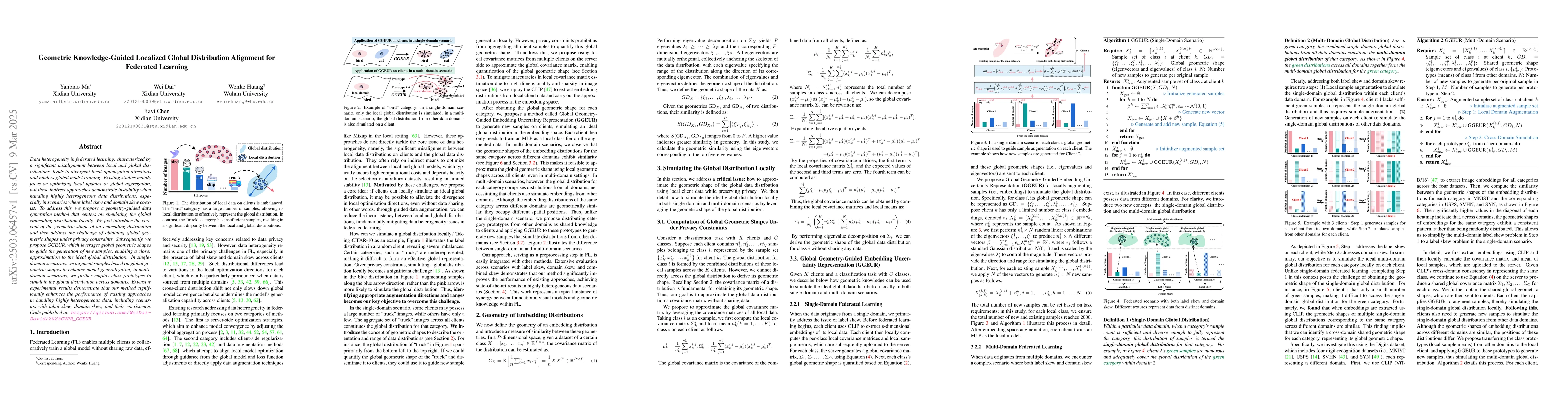 Thumbnail for Geometric Knowledge-Guided Localized Global Distribution Alignment for
  Federated Learning