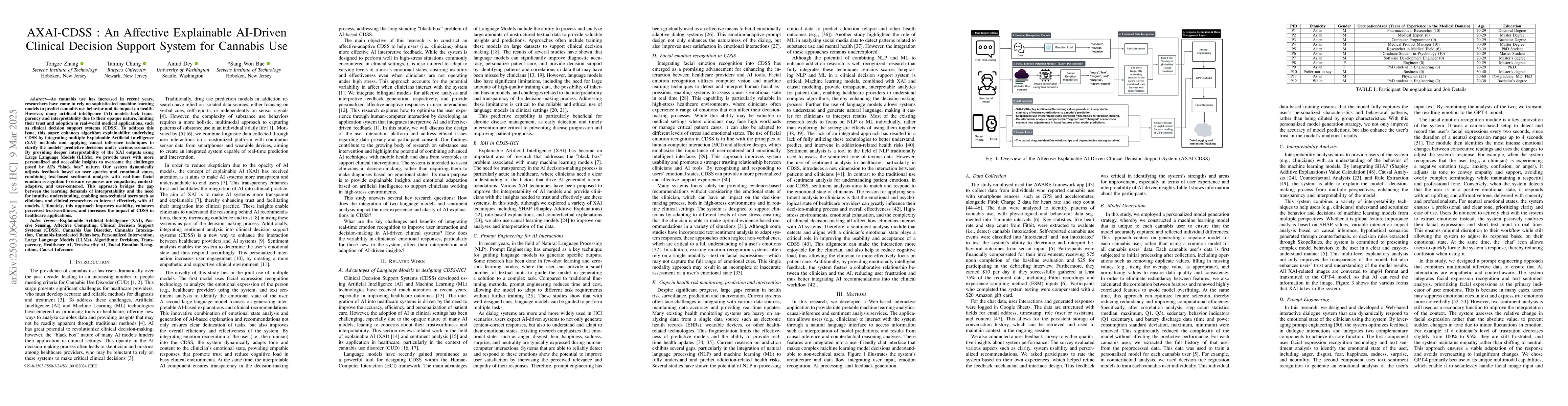Thumbnail for AXAI-CDSS : An Affective Explainable AI-Driven Clinical Decision Support
  System for Cannabis Use