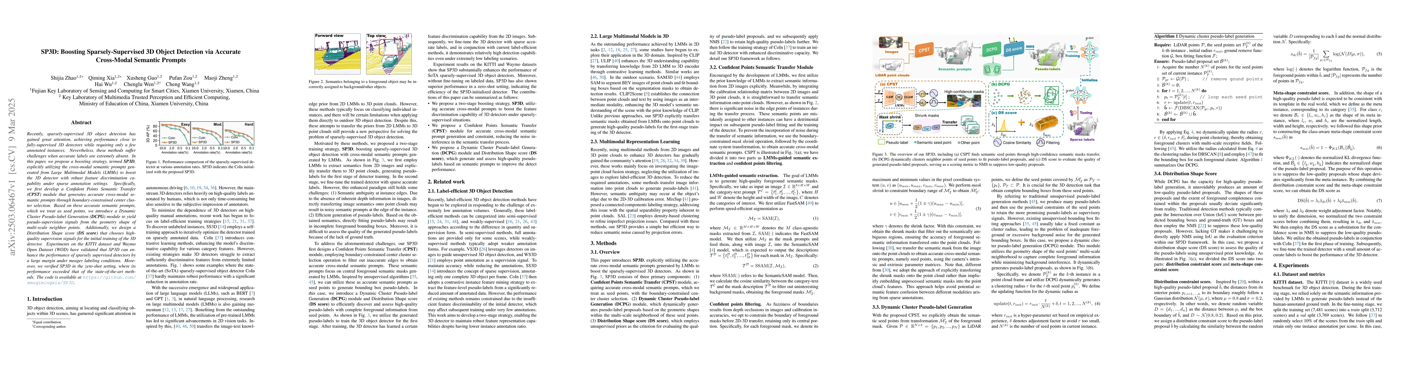 Thumbnail for SP3D: Boosting Sparsely-Supervised 3D Object Detection via Accurate
  Cross-Modal Semantic Prompts