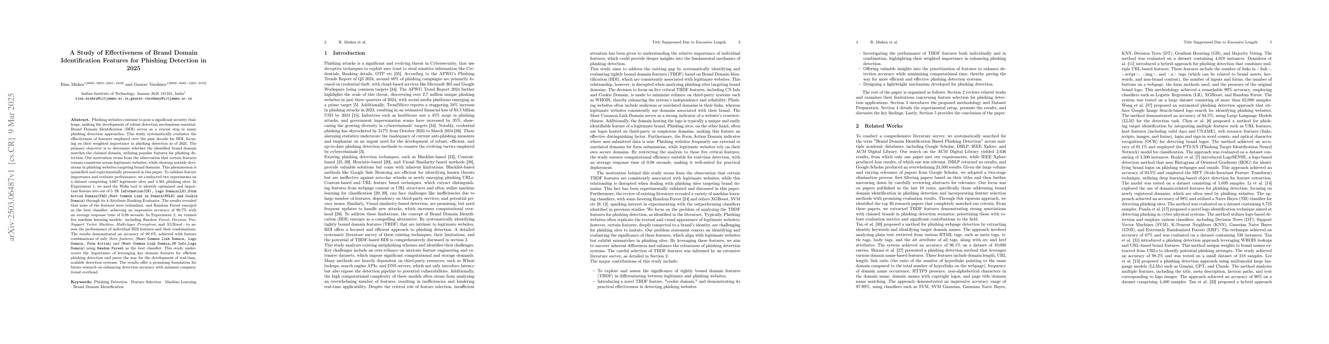Thumbnail for A Study of Effectiveness of Brand Domain Identification Features for
  Phishing Detection in 2025