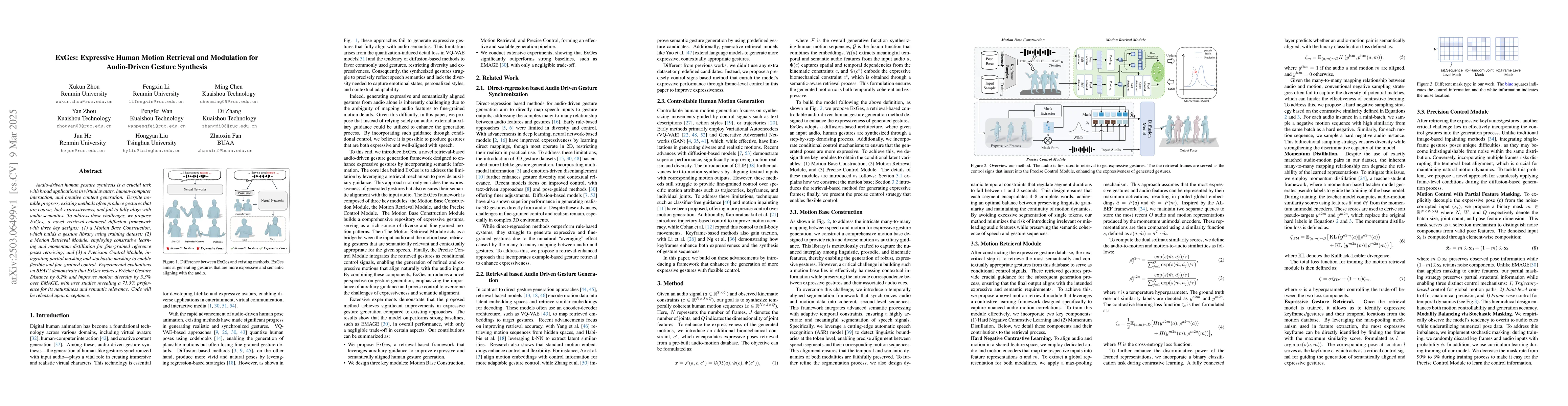 Thumbnail for ExGes: Expressive Human Motion Retrieval and Modulation for Audio-Driven
  Gesture Synthesis